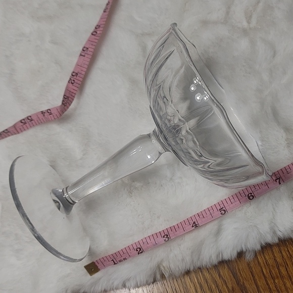 Heavy Clear Colorless Antique Glass Compote/Sherbet Pedestal Candy Dish - Picture 8 of 10